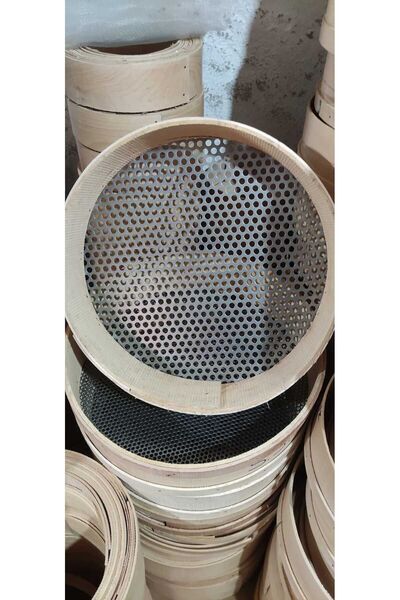 Koleksiyon Sepeti Ahşap Delikli Sac Elek - Kalbur 10mm