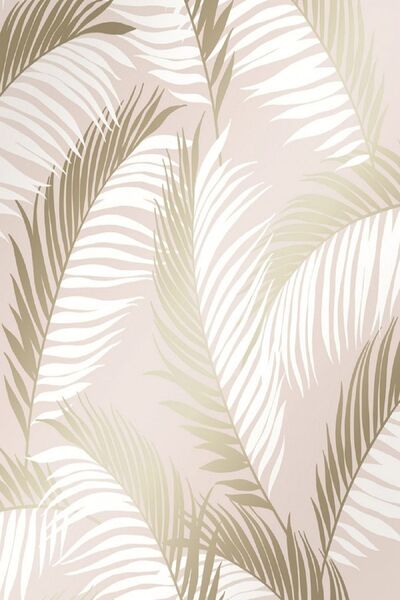 Bien Duvar Kağıtları Bien Exclusive 5324 Palmiye Tropikal Çiçek Gold Krem Duv...