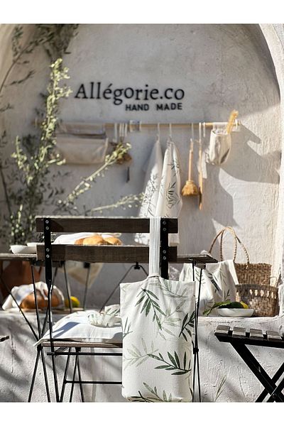 Allegorie.Co Olive Branch Hand Printed Bag (Bottle, Thermos)