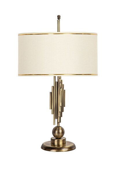 Vinner Marche Mka-01 Eskitme Mat Gold Metal Abajur - Gold Krem