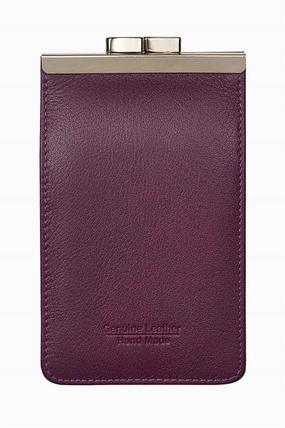 DAMY Genuine Leather Cigarette Holder 702 Mother's Day - Plum