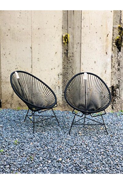 SandalyeSepeti Egg Acapulco Sandalye Pvc Özel Örgü 2 Adet