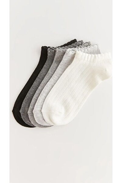 LC Waikiki LCW DREAM Striped Women's Booties Socks 5 Pack