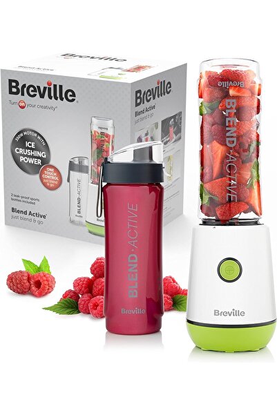Breville Kişisel Blender ve Smoothie Yapıcı 350W 2 Portatif Karışım Aktif Şişe (600ml) Sızdırmaz Kapaklar