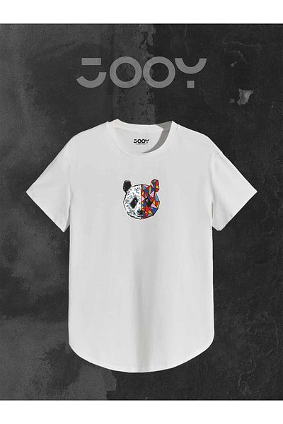 Jooy Company Red and White Panda Printed Oval T-Shirt Set of 2