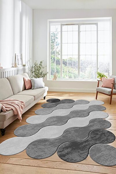 EY HOME Dijital Baskılı Kaymaz Taban Yıkanabilir Lazer Kesim Yolluk Mutfak Sa...