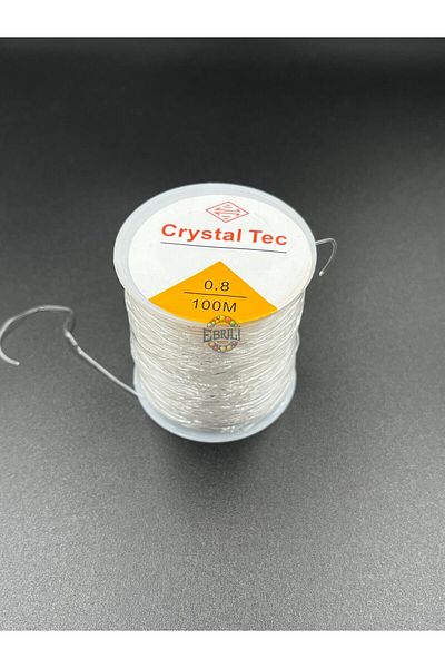 Ebruli Boncuk Sârmă de sârmă din cauciuc siliconic de 0,8 mm Accesoriu transparent flexibil pentru realizarea de bijuterii (100 de metri)