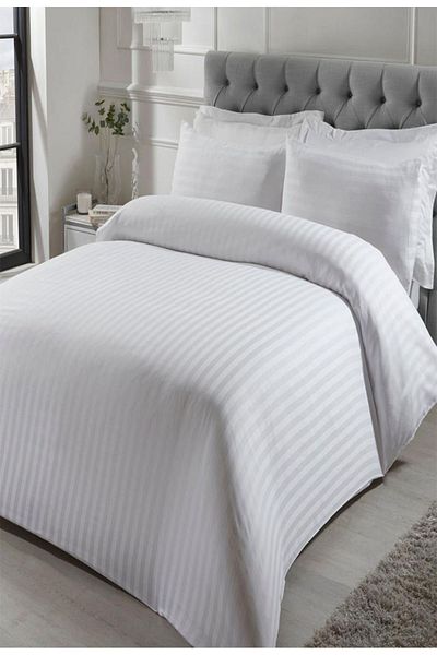 PIRILTI COLLECTION Double Cotton/Satin King Size Duvet Cover Set - 220X240+180X200+30Cm Wedge +50X70 (2 Y.Kil)