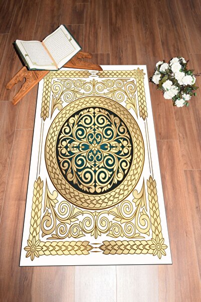 EY HOME Digital Printed Washable Gift Prayer Rug with Belly Button 70X130