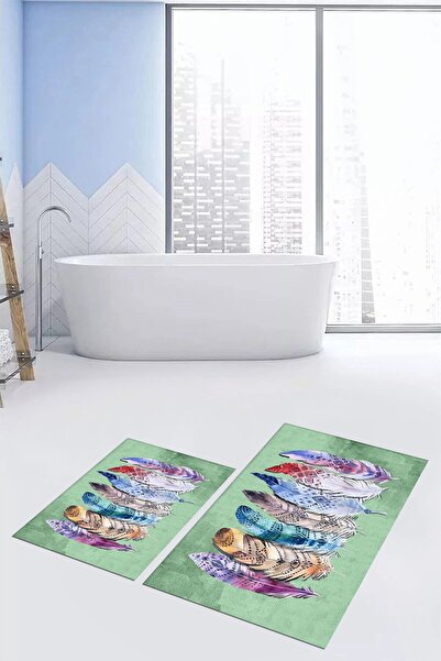 EY HOME Set de scaune pentru toaletă pentru covor de baie, lavabil, anti-alun...