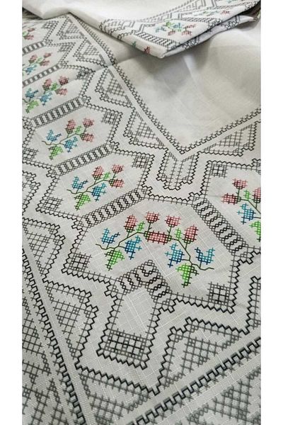 Çt Çeyizci Tekstil مفرش طاولة بتصميم رقمي مطبوع - 150x220