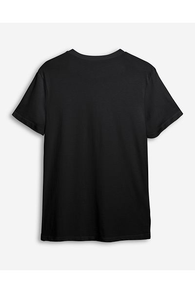 Trendyol Collection Μπλουζάκι Far East Printed Black Regular - TMNSS24TS00220