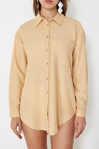 Trendyol Collection Tbess24Go00019 Model Ecru Woven Shirt