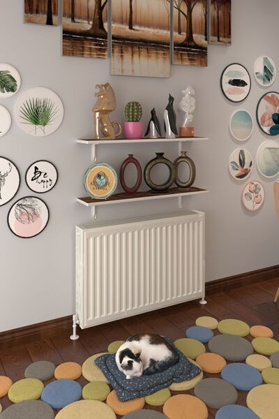 Kenzlife Petek Üstü Raf Dresuar Golden Boy Cvz 110*24 İkili Kitaplık Duvar Rafı 110 Cm Uzunluk