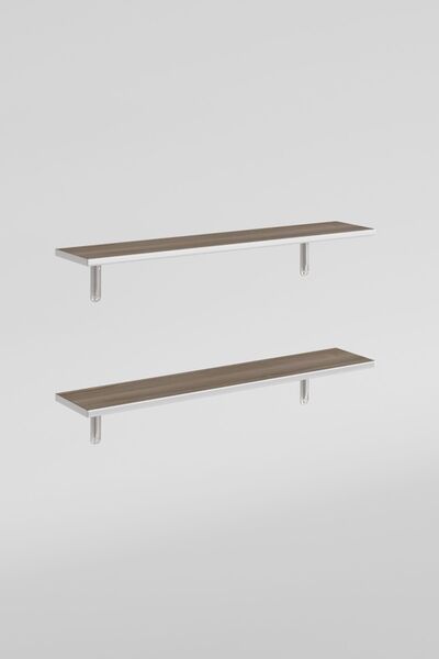 Kenzlife petek üstü raf dresuar golden boy crd 090*24 ikili kitaplık duvar rafı 090 cm uzunluk