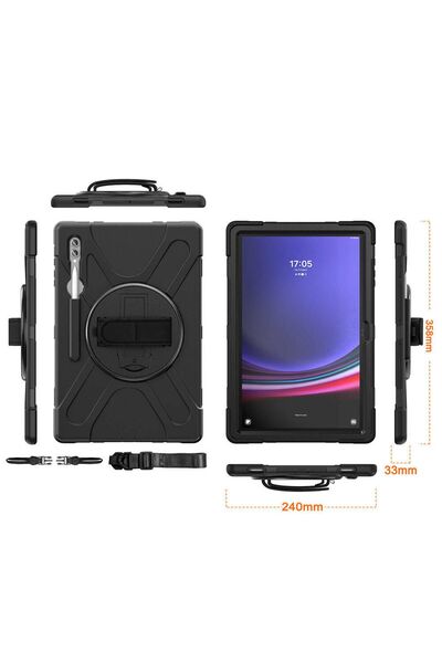 Nezih Case حافظة مدرعة متوافقة مع Samsung Galaxy Tab S9 Plus X810 - S9 Fe Plus X610