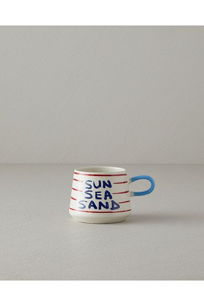 English Home Jolly Fish Stoneware - Blue and Red Mug