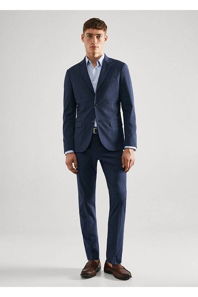 MANGO Man Super Slim Fit Stretch Blazer Jacket