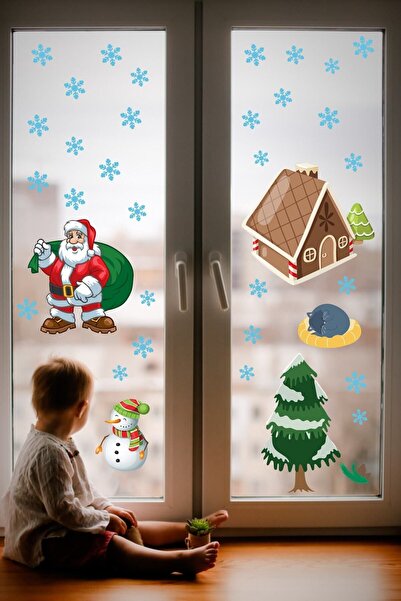 Kt Grup Новорічне засніжене місто Новорічний набір наклейок для дитячої кімнати