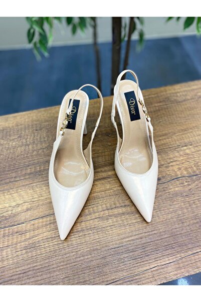 DİVA Γυναικεία παπούτσια με τακούνι Diva Cream Skin