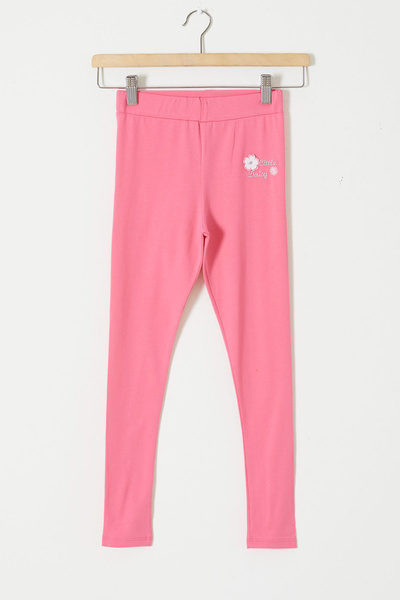 Cansın Mini Κέντημα ροζ λουλούδι Λεπτομερές κοριτσίστικο καλσόν 18308