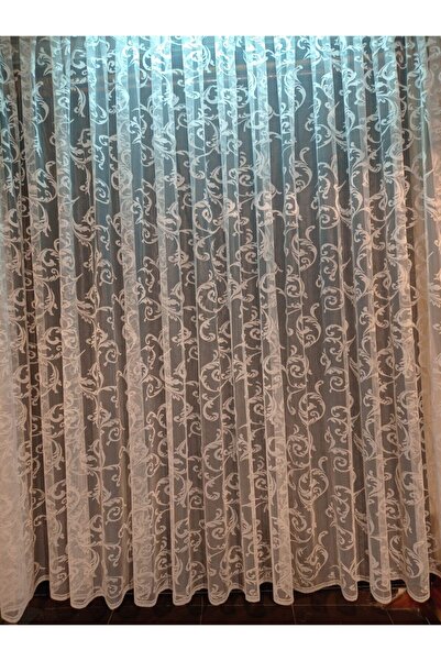 GOGOPERDE Shawl Pattern Knitted 1/2 Pleated Modern Tulle Curtain