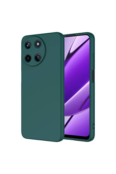 Fibaks Realme 11 4G Kılıf Kadife Lansman Soft Yumuşak Liquid Silikon Kamera Korumalı Kapak