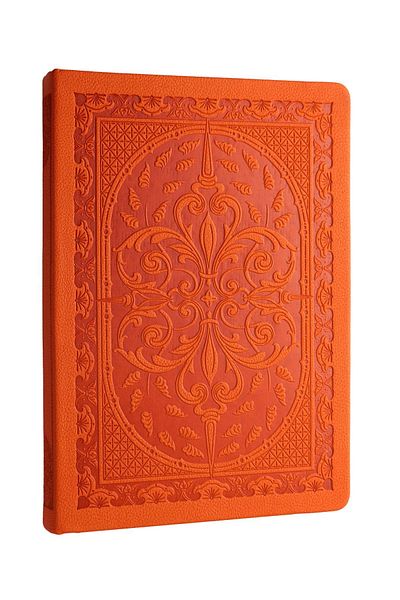 Victoria's Journals Orange Lined Old Book Notebook - 14X20