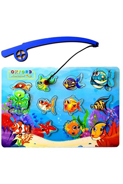 Ahşap Balık Tutma Oyunu, Bultak Çocuk Oyuncak, Oyuncak, Eğitici Oyuncak, Mıkn...