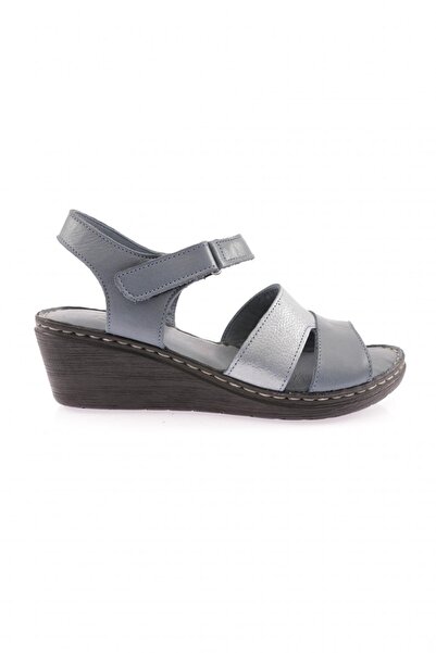 DGN Genuine Leather Women's Sandals - Velcro, Denim 143244