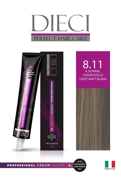 Dieci Tüp Saç Boyası 8.11 A.Kmr.Yğn.Küllü