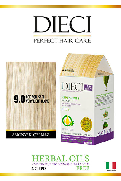 Dieci Amonyaksız Kit Saç Boyası 9.0 Çok Sarı Açık