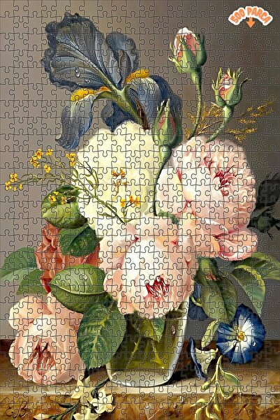 Teona Ahşap Çiçek Kompozisyonu Dekoratif Çift Katlı Çerçeveli Asılabilir Ahşa...