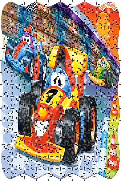 Teona Ahşap Yarış Aksiyonu Dekoratif Çift Katlı Çerçeveli Asılabilir Ahşap Pu...