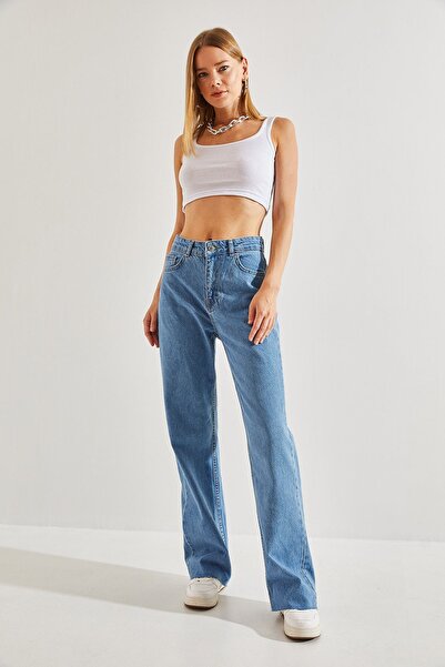 Bianco Lucci Pantaloni Palazzo de damă cu talie înaltă tăiați cu laser -40971035