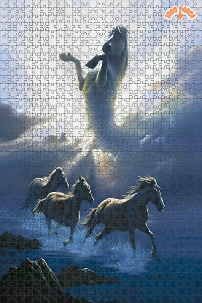 Teona Ahşap Vahşi ruh Dekoratif Çift Katlı Çerçeveli Asılabilir Ahşap Puzzle ...