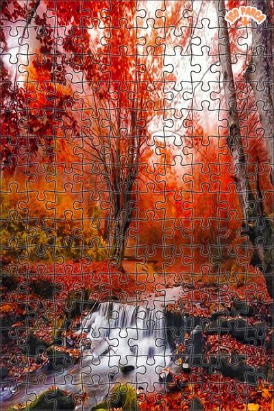 Teona Ahşap Mevsim Dekoratif Çift Katlı Çerçeveli Asılabilir Ahşap Puzzle 150...