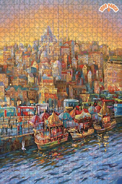 Teona Ahşap İstanbul Eminönü Balıkçıları Çift Katlı Çerçeveli Asılabilir Ahşa...