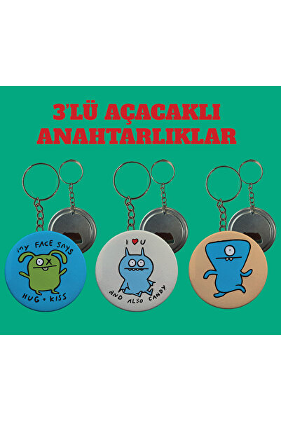 rakkun shop Set de deschizători și brelocuri din seria Monster din 3 piese - ...