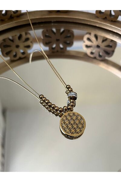 sahrastyle YAŞAM ÇİÇEĞİ KOLYE PASLANMAZ ÇELİK