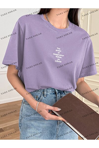 Tarzsokak Unisex Oversize T-shirt με στάμπα POWER