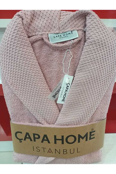 Çapa Home 100% Cotton Water Drawing Double Pocket Bathrobe