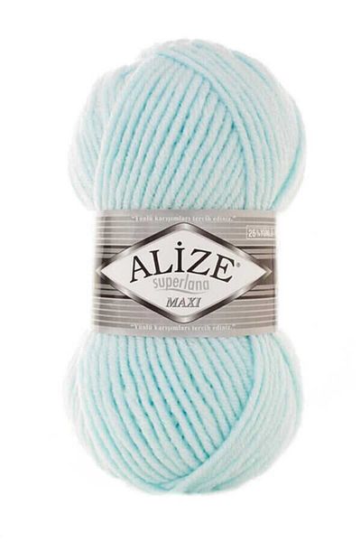 Alize Maxi Mint 522 - THick Hand Knitted Superlana String vest and Cardigan
