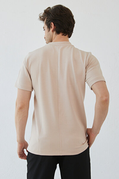 RAVANELLI Ανδρικό μαλακό μπλουζάκι με λαιμόκοψη Lycra με λεπτή εφαρμογή