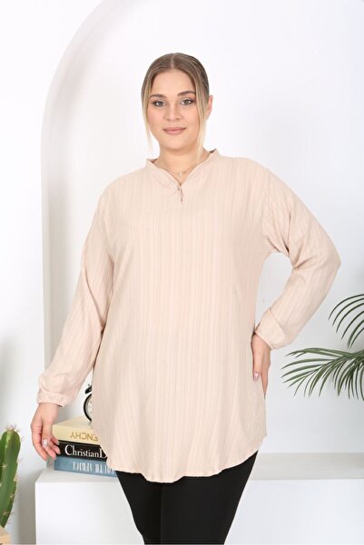 Tunikteks Cotton Viscose Tunic - Woven Eyebrow Fabric
