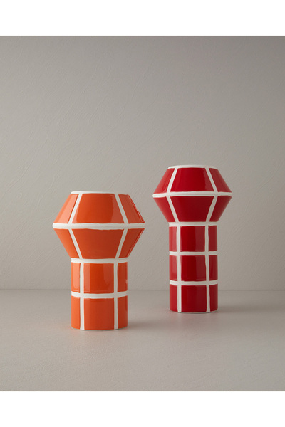 English Home Trina Dolomite Vazo Kırmızı