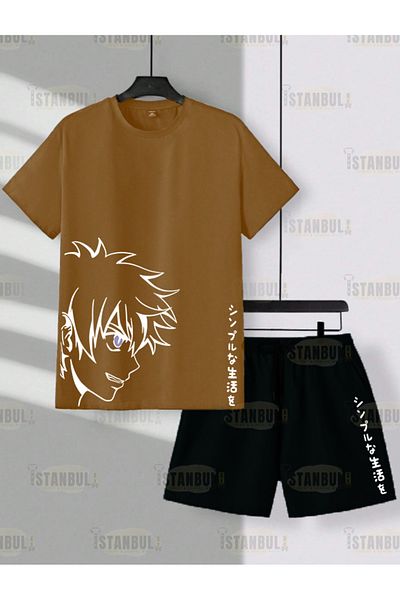 PENTHİLUS T-shirt and Shorts Tracksuit Set - Printed