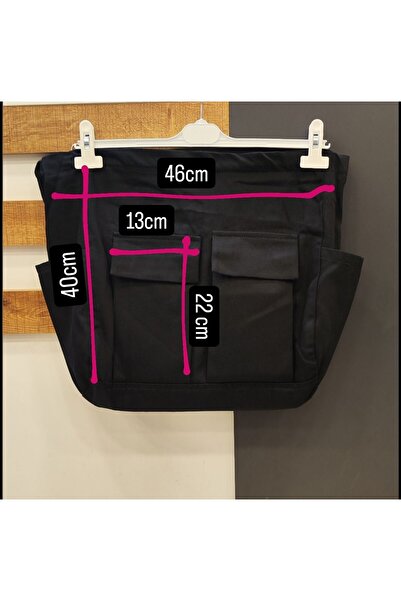 MODA MAÇKA PARK Canvas Washable Zipper Bag for Laptop Postman
