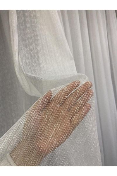 Perdem Burda Linen Slub Ecru 1/3 (thin) Pleat Tulle Curtain39