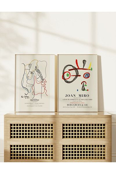 Yaris Note Joan Miro και Jean Cocteau Σετ 2 - Αφίσα χωρίς πλαίσιο
